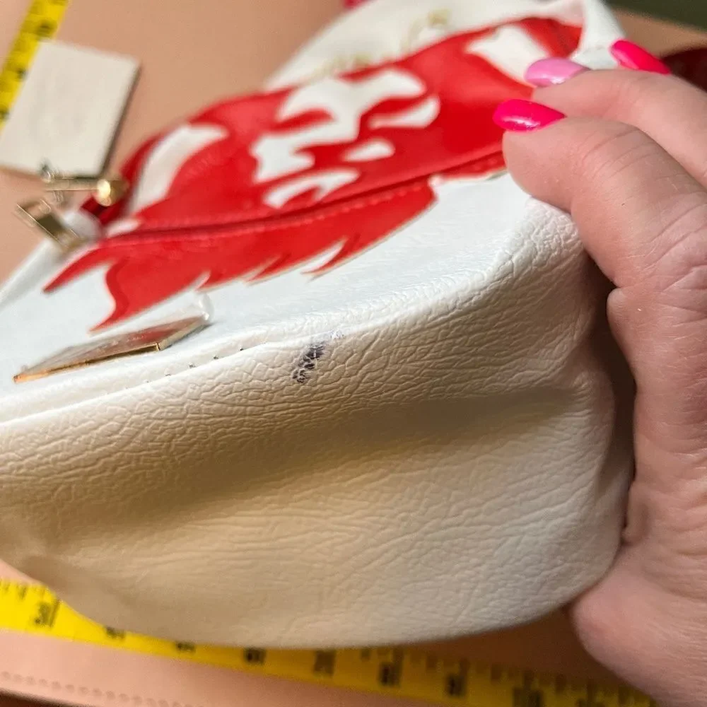 Fire Lyfe Purse Cross Body Purse Like NEW Red White Rapper Backpack - Picture 6 of 16
